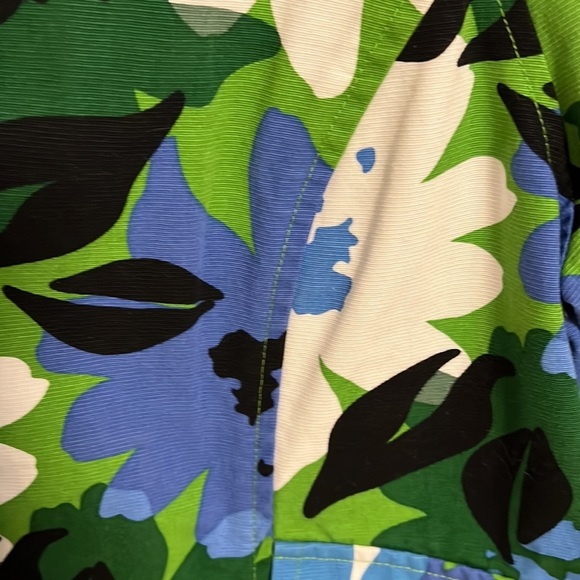 Jones Ny Large Blue Floral Crop Jacket/Blazer - Picture 5 of 12